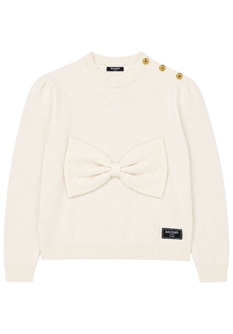 Girls' wool blend sweater BALMAIN | BX9A10W0092/DEBPANNA