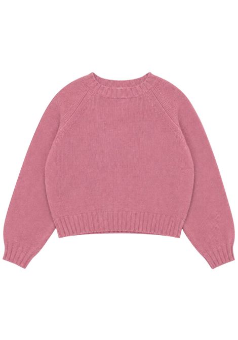Pink wool sweater for girls BELLEROSE | BK222925/DEBROSA