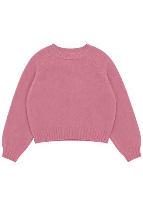 Pink wool sweater for girls BELLEROSE | BK222925/DEBROSA