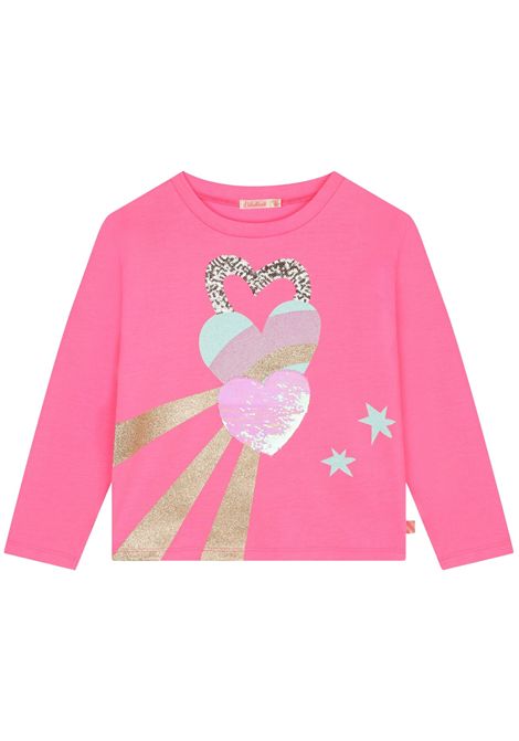 T-shirt bambina fucsia in cotone Billieblush | U20487/DEBFUCSIA