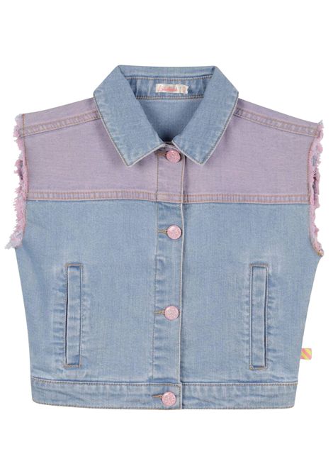 Smanicato bambina in cotone denim Billieblush | U21069/MADENIM