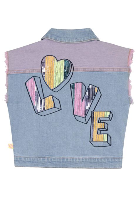 Smanicato bambina in cotone denim Billieblush | U21069/MADENIM