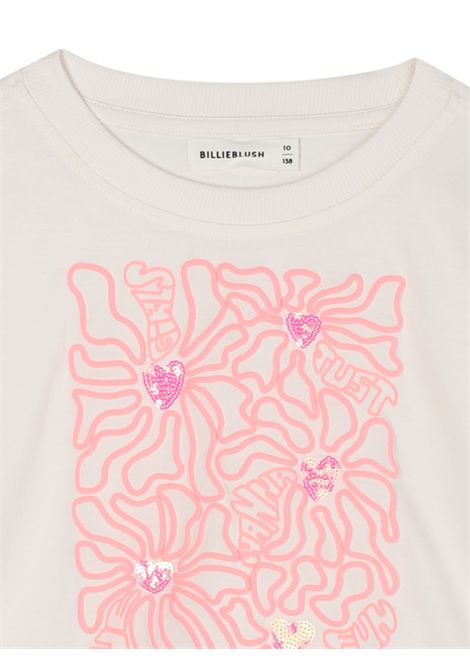Pink cotton T-shirt for girls Billieblush | U21228/ANROSA
