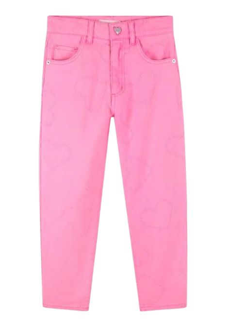 Jeans bambina rosa in cotone Billieblush | U21343/MAROSA