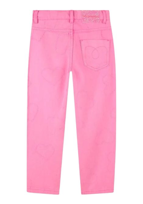 Jeans bambina rosa in cotone Billieblush | U21343/MAROSA