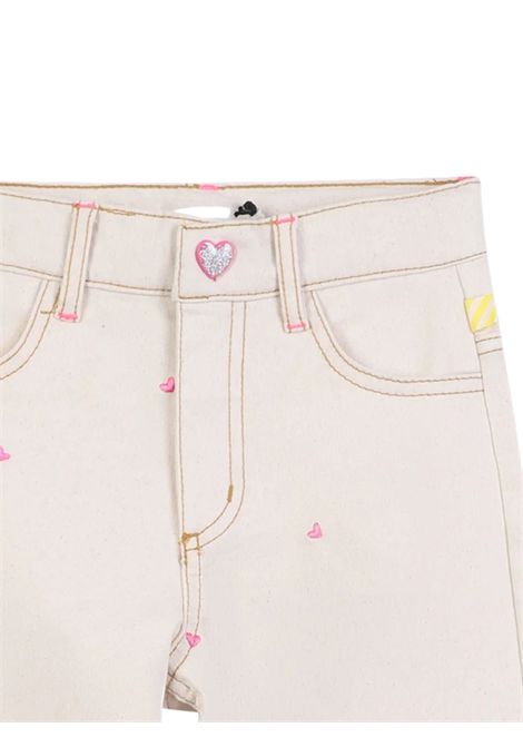 Jeans bambina beige in cotone Billieblush | U21345/ANBEIGE