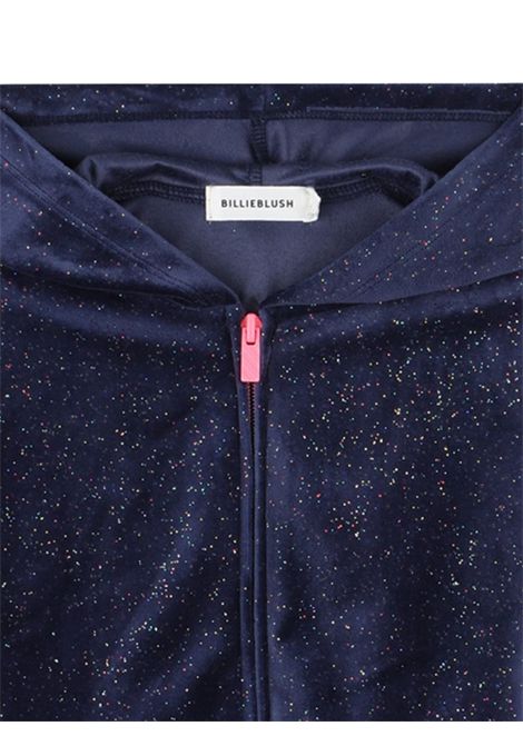 Felpa bambina blu in velluto Billieblush | U21365/DEBBLU