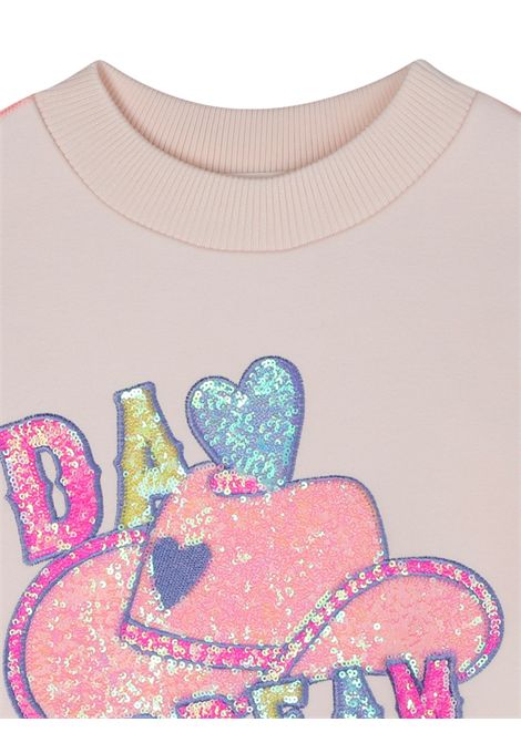 Felpa bambina rosa in cotone Billieblush | U21371/DEBROSA