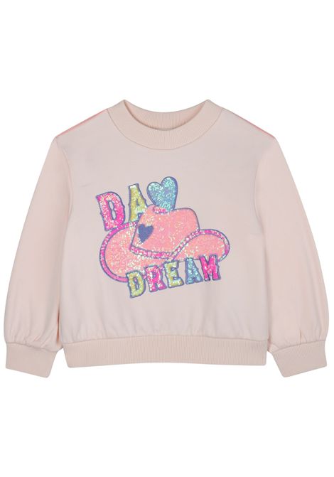 Pink cotton sweatshirt for girls Billieblush | U21371/DEBROSSA