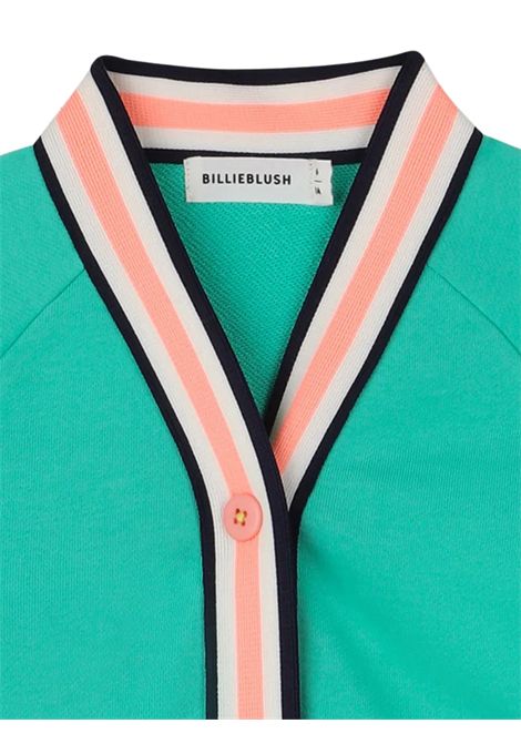 Cardigan bambina verde in cotone Billieblush | U21390/ANVERDE