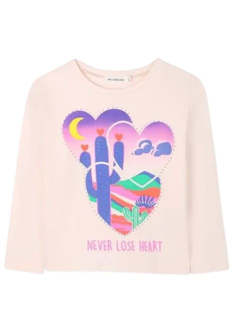 T-shirt bambina rosa in cotone Billieblush | U21402/MAROSA