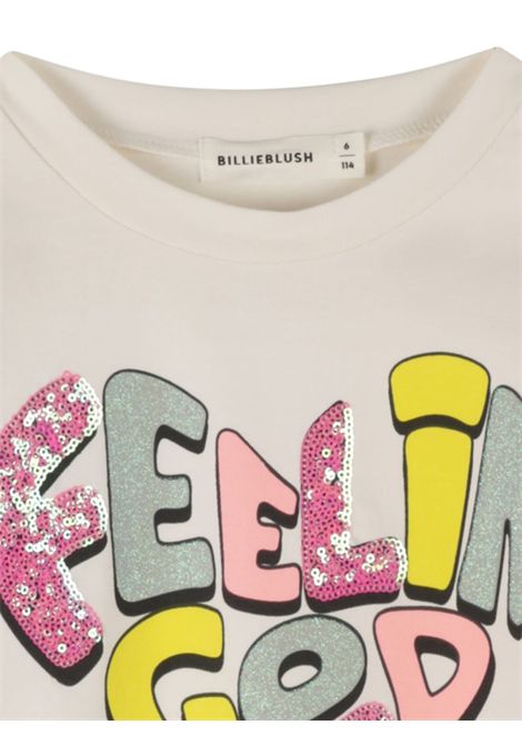 T-shirt bambina panna in cotone Billieblush | U21424/MAPANNA