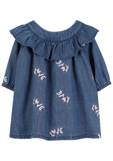 Abito neonata in cotone denim Billieblush | U21453/ANDENIM