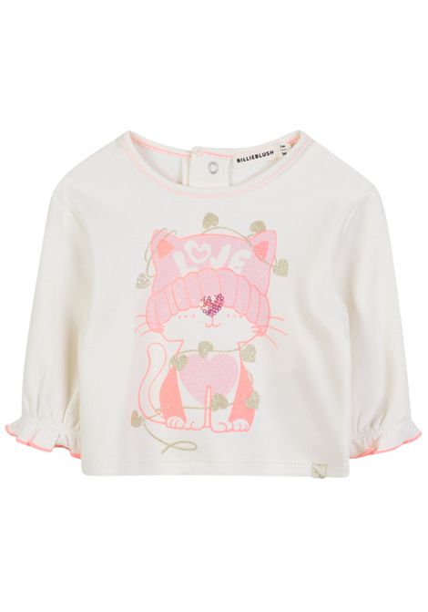 T-shirt neonata panna in cotone Billieblush | U21462/ANPANNA