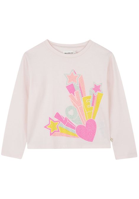 T-shirt bambina rosa in cotone Billieblush | U21611/ANROSA