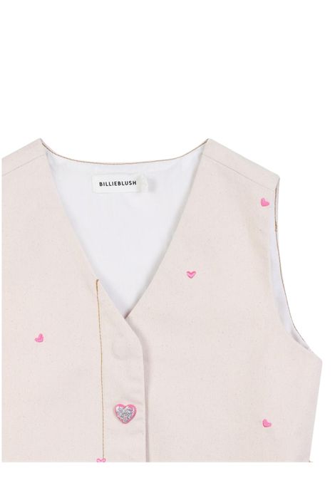 Beige denim cotton vest for girls Billieblush | U21619/ANBEIGE