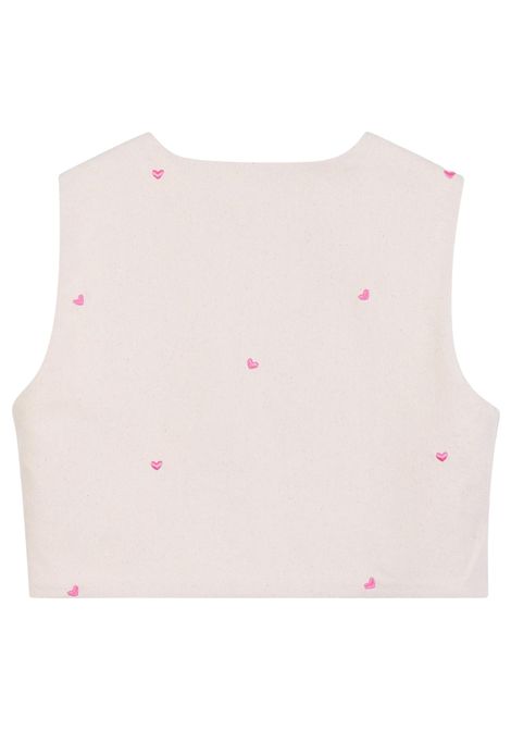 Beige denim cotton vest for girls Billieblush | U21619/ANBEIGE