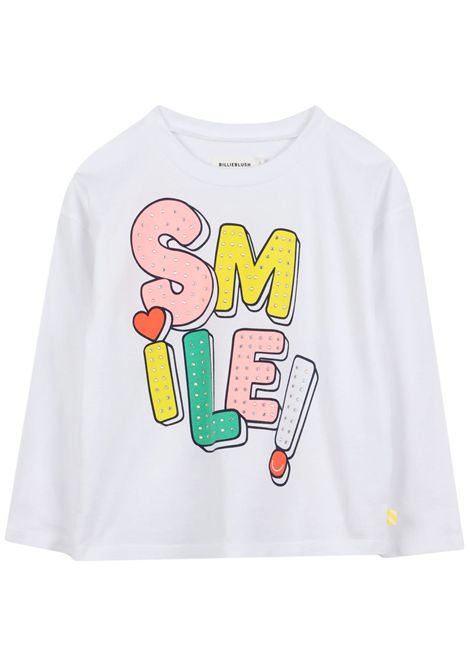 T-shirt bambina bianca in cotone Billieblush | U21637/ANBIANCO