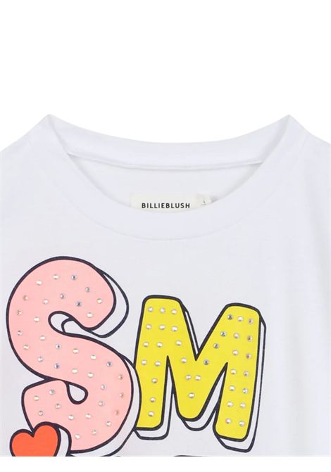 White cotton T-shirt for girls Billieblush | U21637/ANBIANCO