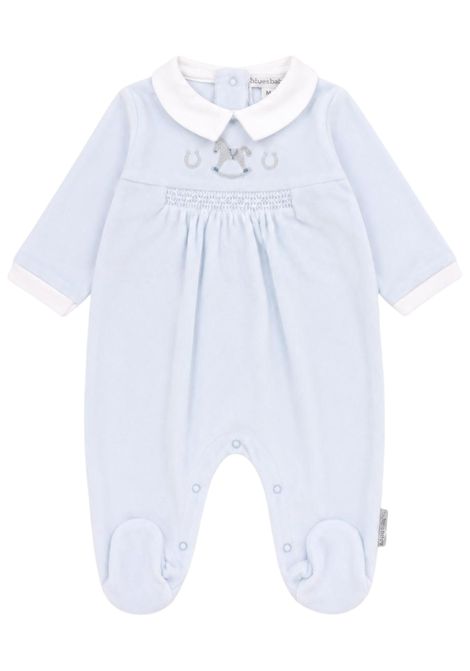 Blue velvet baby romper BLUES BABY | BB1415/ANAZZURRO