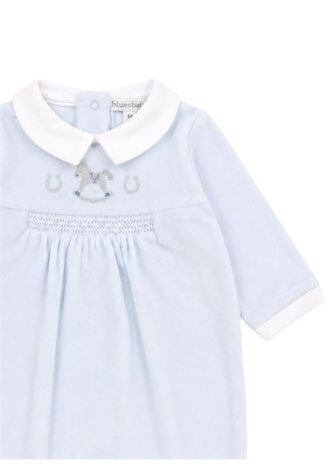 Blue velvet baby romper BLUES BABY | BB1415/ANAZZURRO