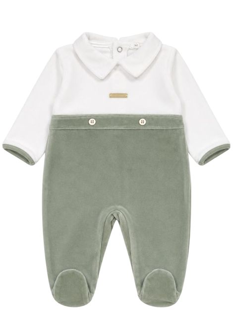 Green velvet baby romper BLUES BABY | BB1646/ANVERDE