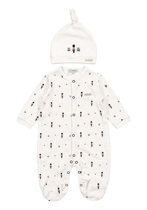 Cream cotton baby romper BLUES BABY | BB1744/ANPANNA