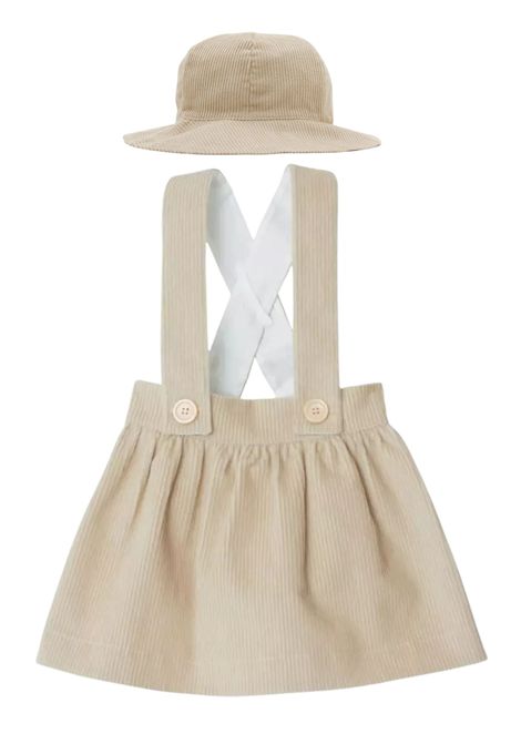 Completo neonata beige in velluto Burberry | 8090684/MABEIGE