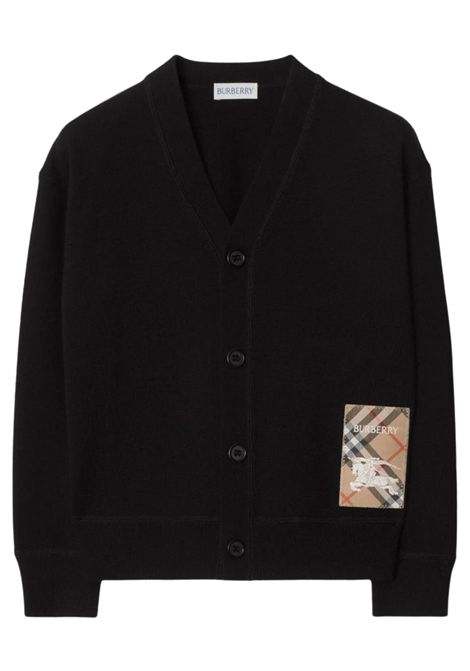 Cardigan unisex nero in lana Burberry | 8100380/MANERO