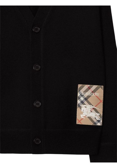 Cardigan unisex nero in lana Burberry | 8100380/MANERO