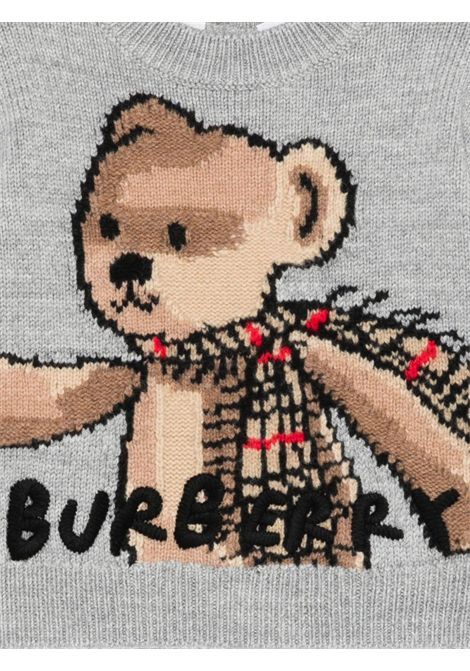 Maglione neonato grigio in lana Burberry | 8109473/MAGRIGIO