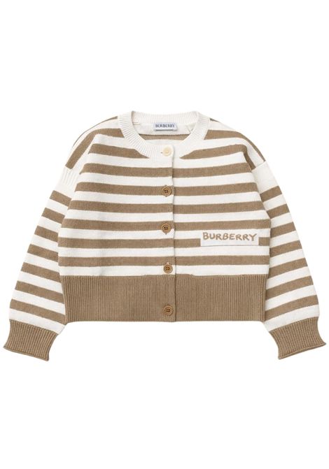 Cardigan bambina beige in lana Burberry | 8109484/MABEIGE