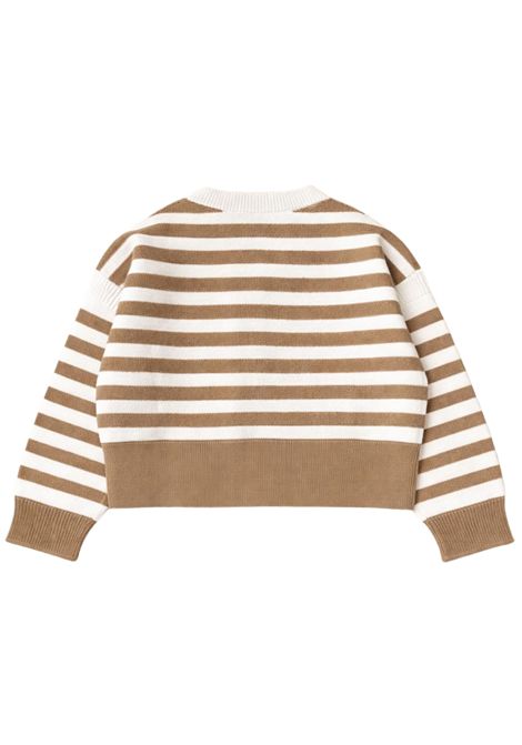 Cardigan bambina beige in lana Burberry | 8109484/MABEIGE