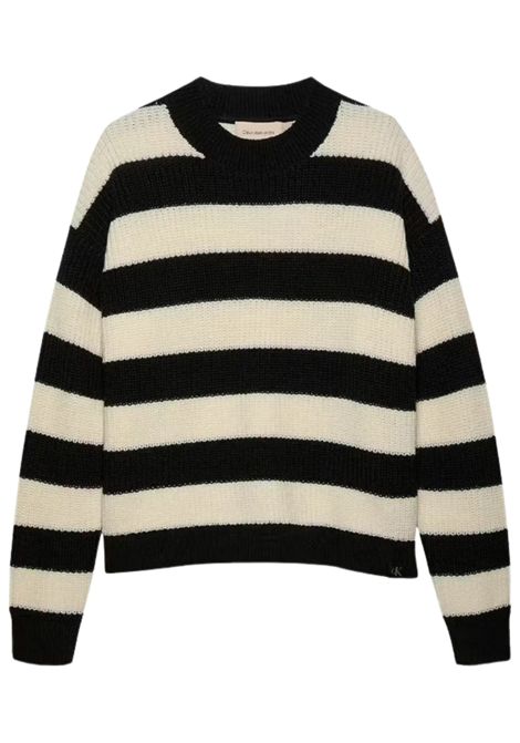 Maglione bambina in misto lana CALVIN KLEIN | 4500544129/DEBBIANCO/NERO