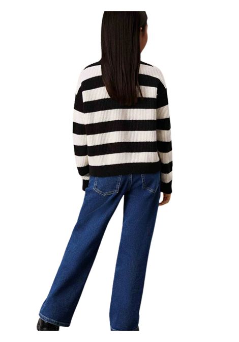 Maglione bambina in misto lana CALVIN KLEIN | 4500544129/DEBBIANCO/NERO
