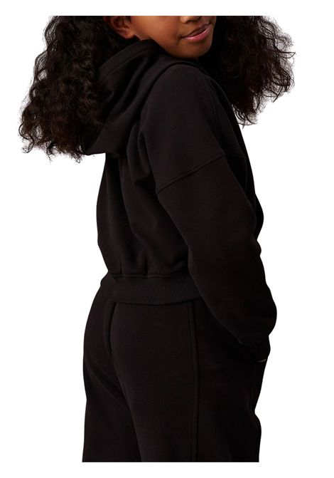 Felpa bambina nera in cotone CALVIN KLEIN | 4500544476/DEBNERO