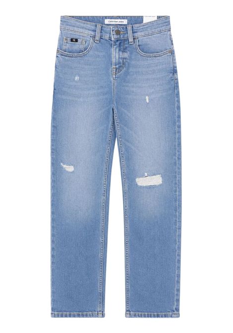 Jeans unisex azzurro in cotone CALVIN KLEIN | IB0IB01265/DEBDENIM