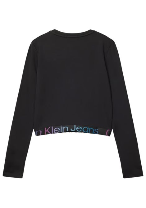 T-shirt bambina nera in viscosa CALVIN KLEIN | IG0IG02196/DEBNERO