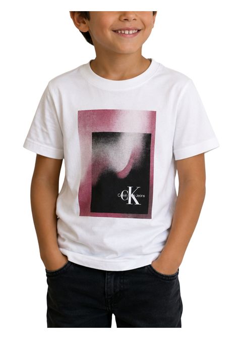 White cotton T-shirt for children CALVIN KLEIN | IU0IU00522/DEBBIANCO