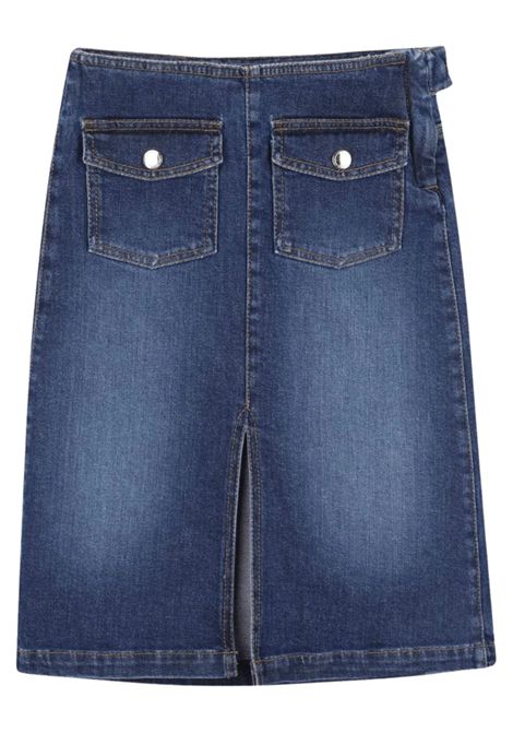 Gonna bambina in cotone denim Chloé | C20623/MADENIM
