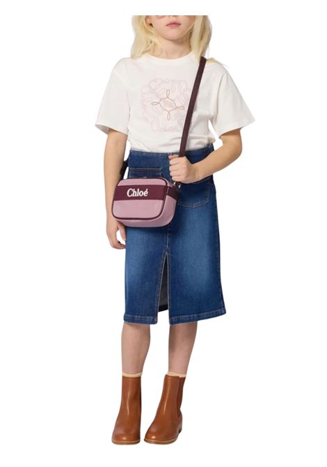Gonna bambina in cotone denim Chloé | C20623/MADENIM