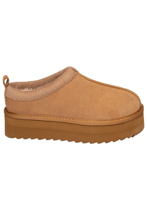 Camel suede girls' shoes COLORS OF CALIFORNIA | YK242N/PIACAMMELLO