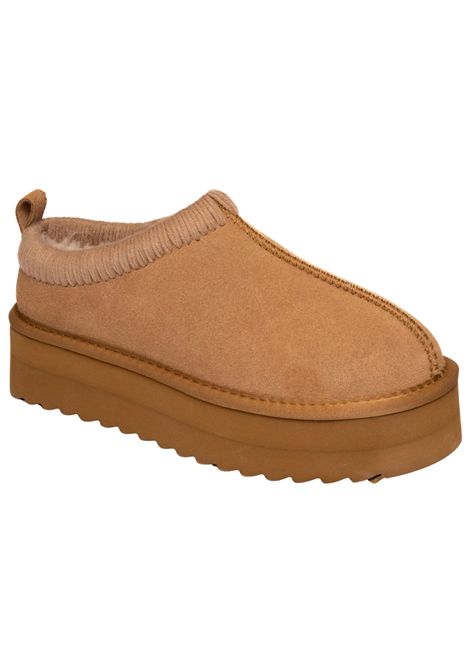 Camel suede girls' shoes COLORS OF CALIFORNIA | YK242N/PIACAMMELLO
