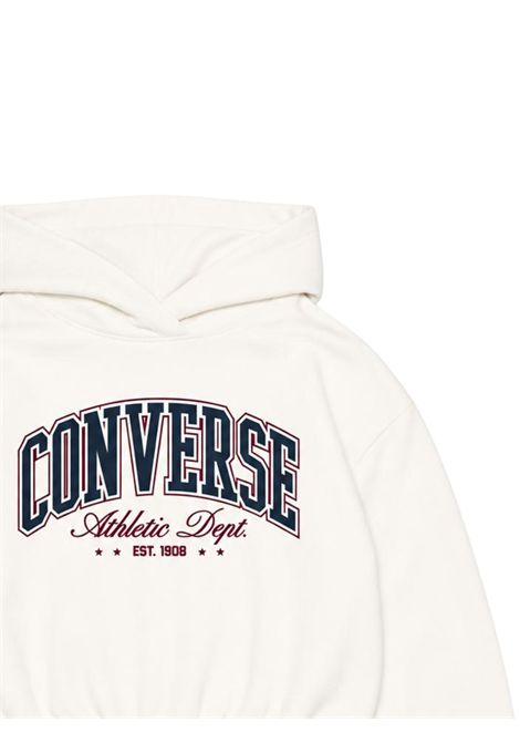 Cream cotton sweatshirt for girls CONVERSE | 4CH859/DEBPANNA