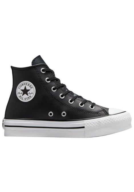 Scarpe bambina nere in pelle CONVERSE | A01015C/PIANERO