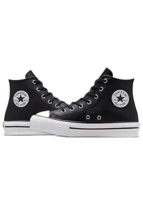 Scarpe bambina nere in pelle CONVERSE | A01015C/PIANERO