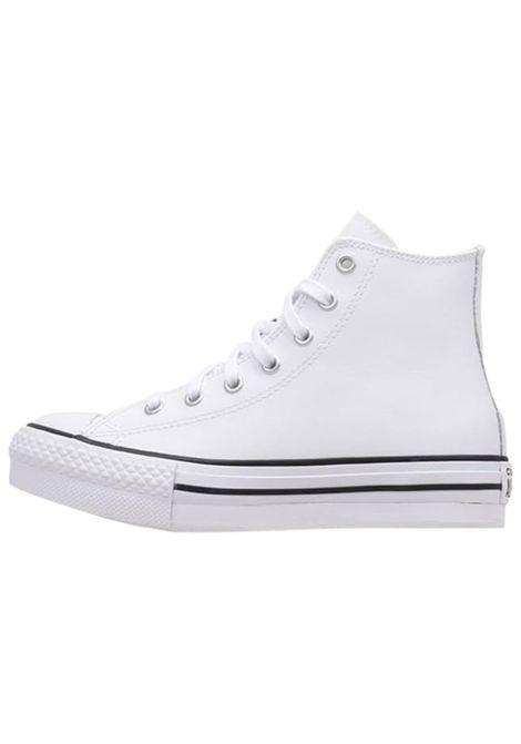 Scarpe bambina bianche in pelle CONVERSE | A01016C/PIABIANCO