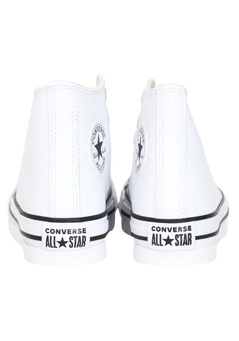 Scarpe bambina bianche in pelle CONVERSE | A01016C/PIABIANCO