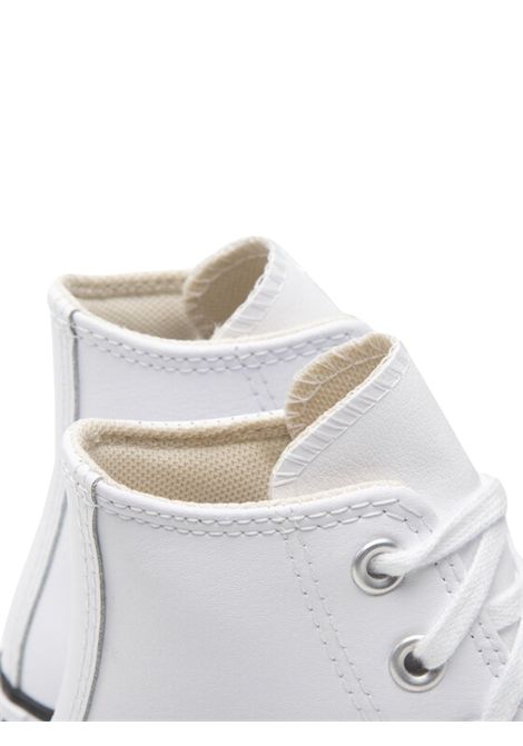 Scarpe bambina bianche in pelle CONVERSE | A01016C/PIABIANCO