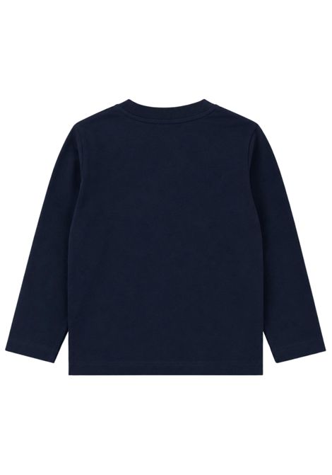 T-shirt neonato blu in cotone DANIELE ALESSANDRINI | 00110/ANBLU